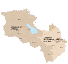 Map Armenia + Artsakh